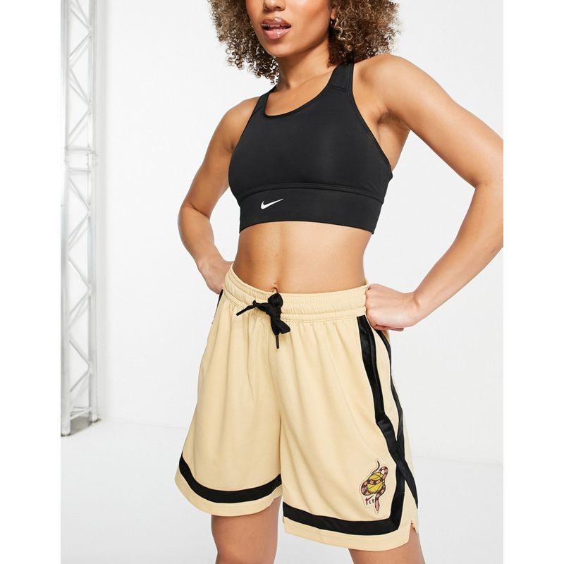 GdzBl Pantaloncini Nike Basketball - Fly - Pantaloncini in tessuto Dri-FIT con incrocio, color pesca