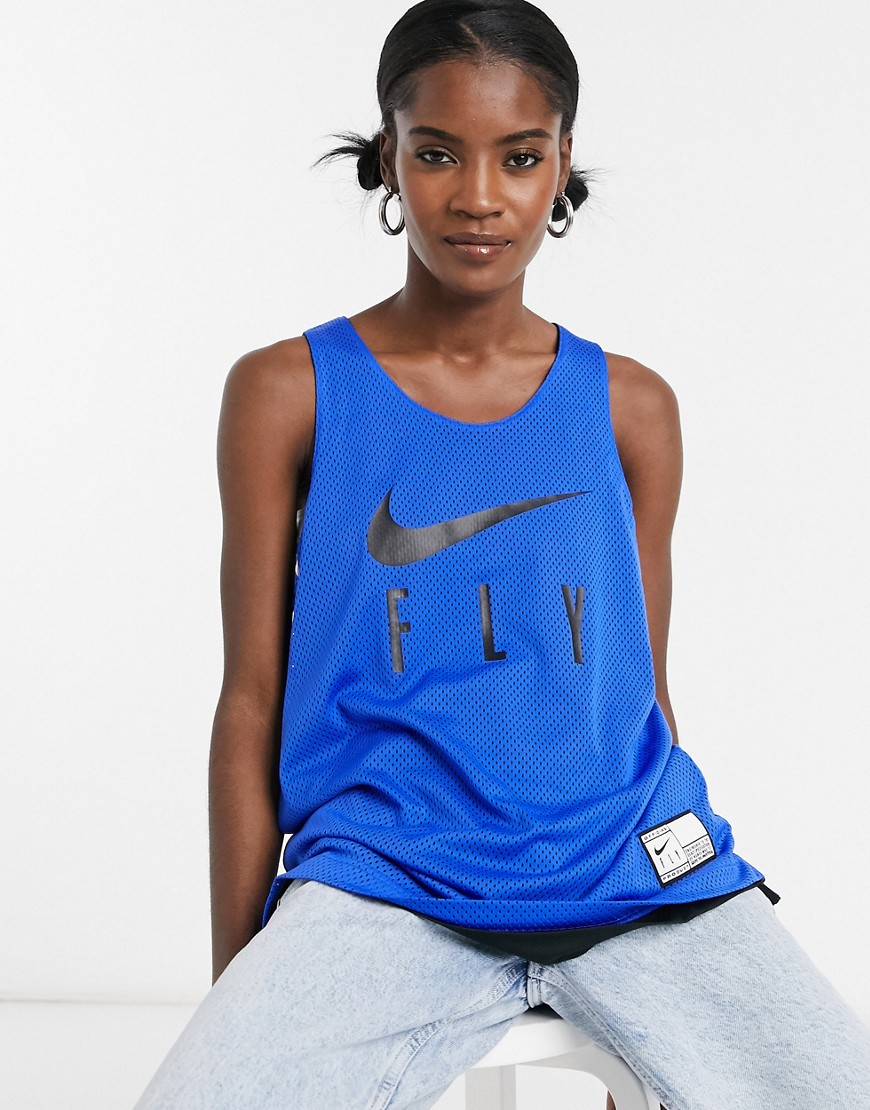 Nike Basketball fly reversible jersey in blue