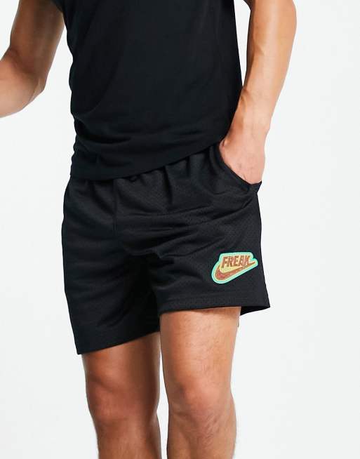 ASOS DESIGN oversized basketball shorts in black sporty mesh