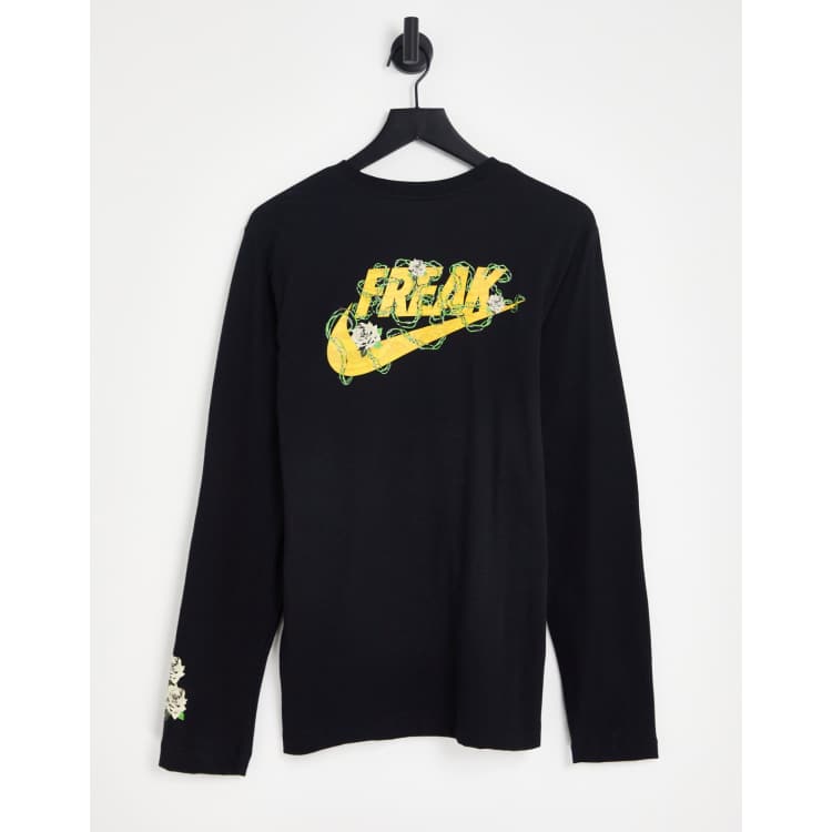 Nike Giannis Antetokounmpo Swoosh Freak T-Shirt - Black - Mens