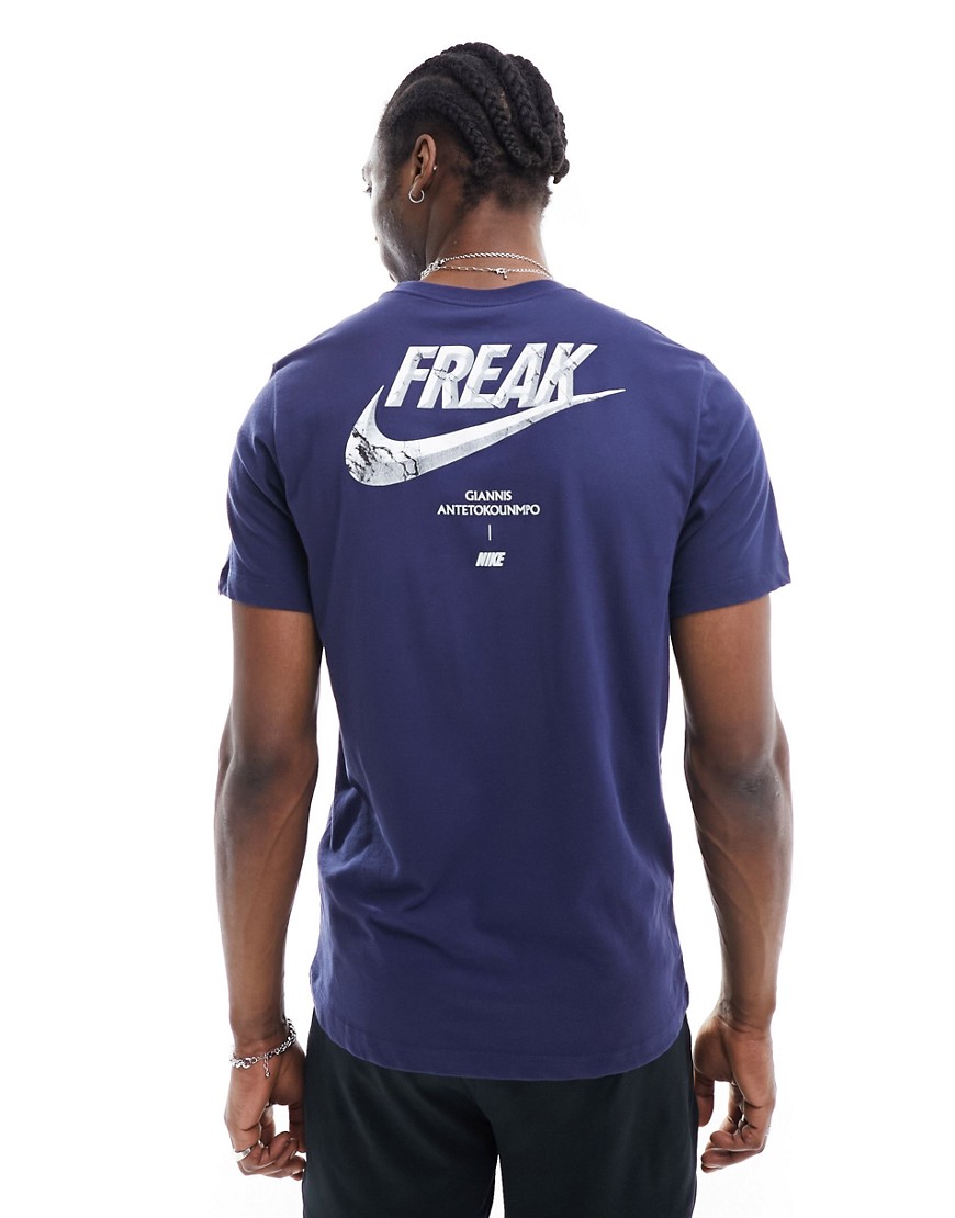 Nike Basketball Giannis Dri-Fit unisex graphic t-shirt in navy