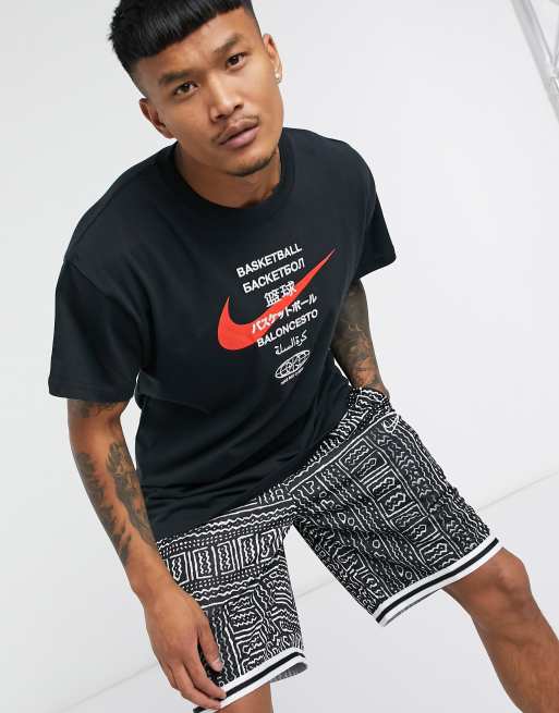 Nike Basketball global content logo T-shirt in black