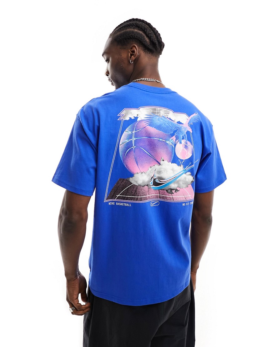 graphic t-shirt in game royal-Blue