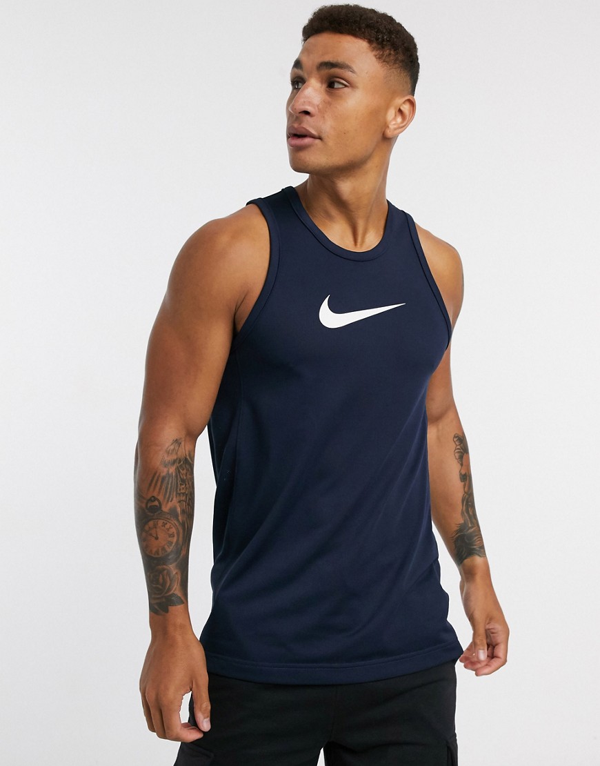 Nike - Basketball - Hemdje in marineblauw-Zwart
