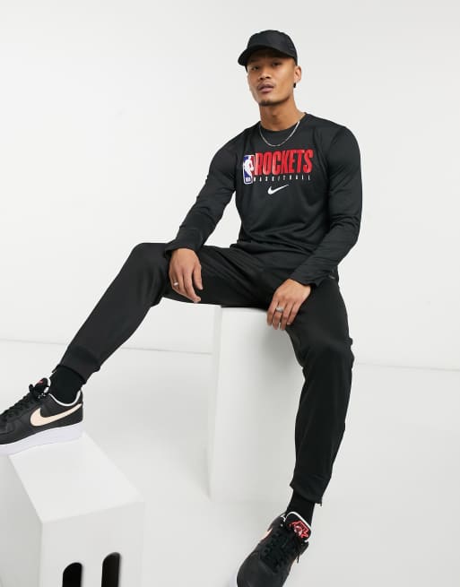 Nike Basketball Houston Rockets long sleeve T-shirt in black