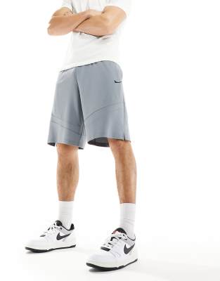 Nike Basketball Icon 11in swoosh logo shorts in grey