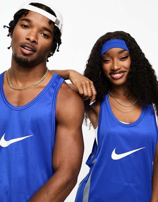 Nike Basketball Icon Plus Dri Fit unisex jersey in blue ASOS