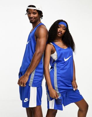 Nike Basketball Icon Plus Dri-Fit unisex jersey in blue - ASOS Price Checker