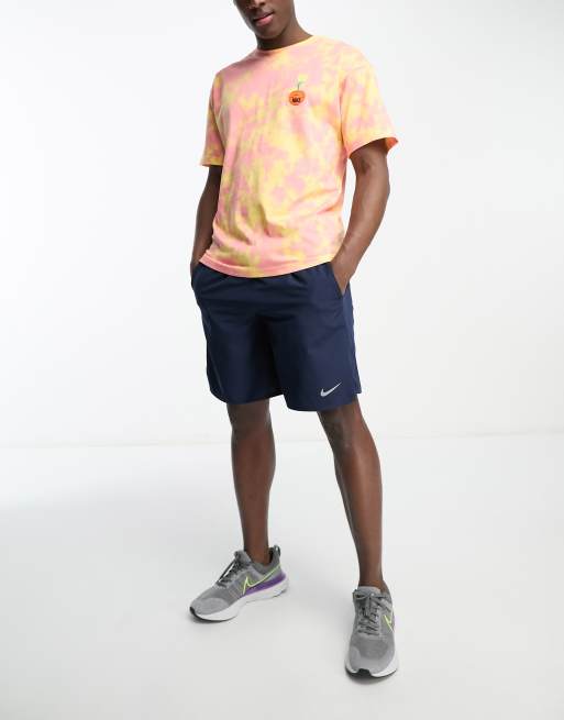 Nike Basketball JDI tye-dye t-shirt in pink and yellow