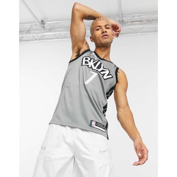 Nike Basketball Jordan Brooklyn Nets NBA swingman jersey in grey