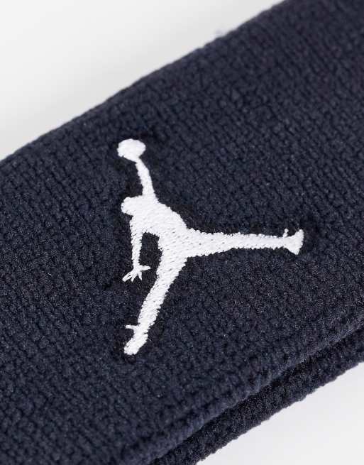 Nike Basketball - Jordan - Fascia per capelli in felpa nera, 3 di 4