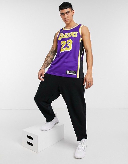 Nike Basketball Jordan LA Lakers NBA Swingman statement jersey in purple