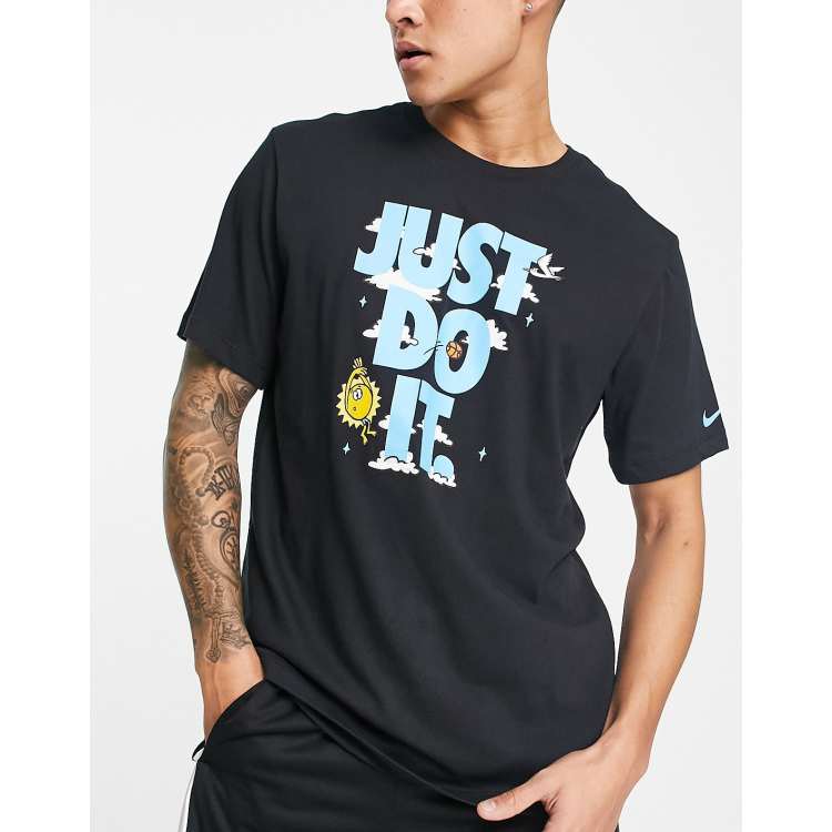 Nike Basketball Just Do It printed t shirt in black ASOS