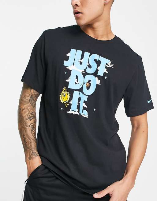 Nike Basketball Just Do It printed t shirt in black ASOS