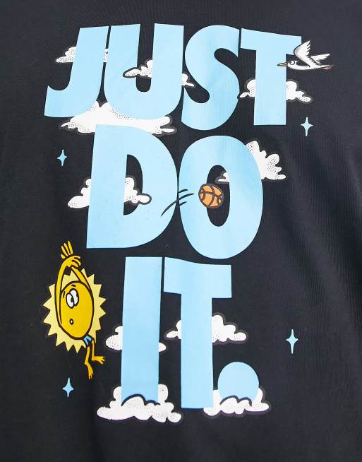 Nike Basketball Just Do It printed t shirt in black ASOS