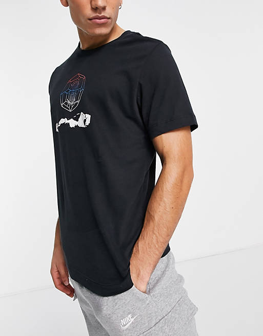 Men Nike Basketball Kyrie Irving graphic t-shirt in black 