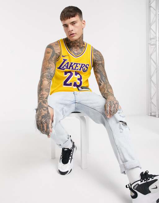 Nike Basketball - LA Lakers 'LeBron James' NBA Swingman - Gul undertrøje