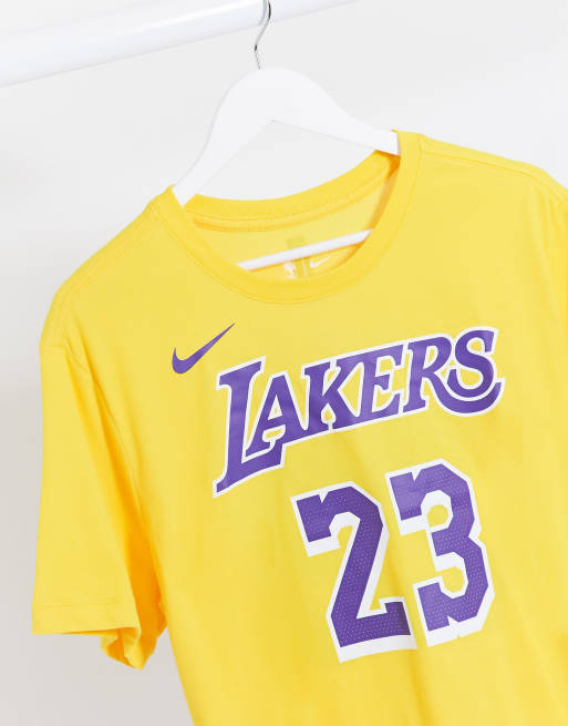 Nike LA Lakers James T-Shirt - Yellow