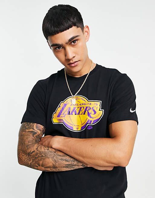 Nike Basketball LA Lakers logo t-shirt in black