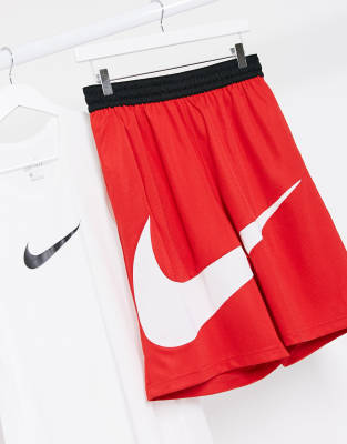 nike swoosh shorts red