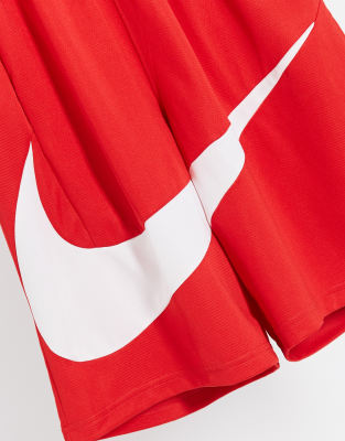 red nike shorts