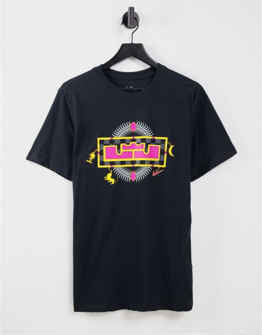 Nike Basketball - Lebron James - Dri-FIT - Sort T-shirt med kronelogo