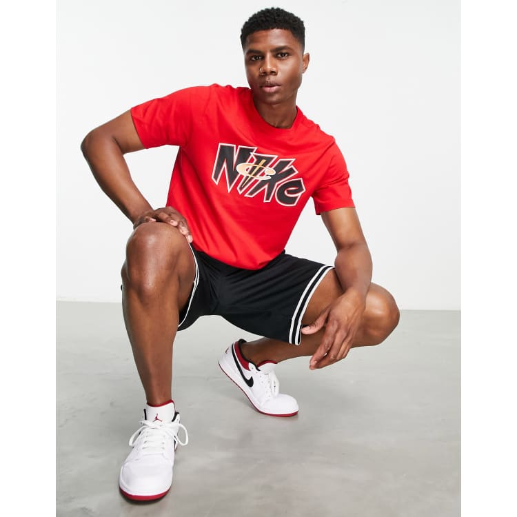 Nike Basketball Lil Penny HBR logo T-shirt in red | ASOS