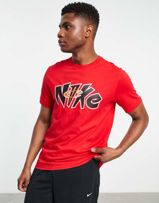 Nike Basketball Lil Penny HBR logo T-shirt in red | ASOS