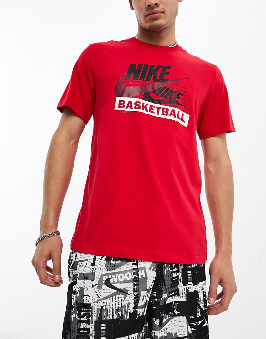 Nike Basketball logo t-shirt in red