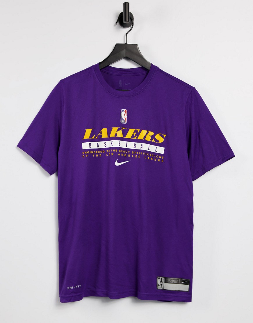 Nike Basketball - Los Angeles Lakers - Dri-FIT Practice - T-shirt in paars