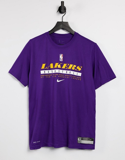 Nike Basketball Los Angeles Lakers Dri-FIT practice tshirt in purple