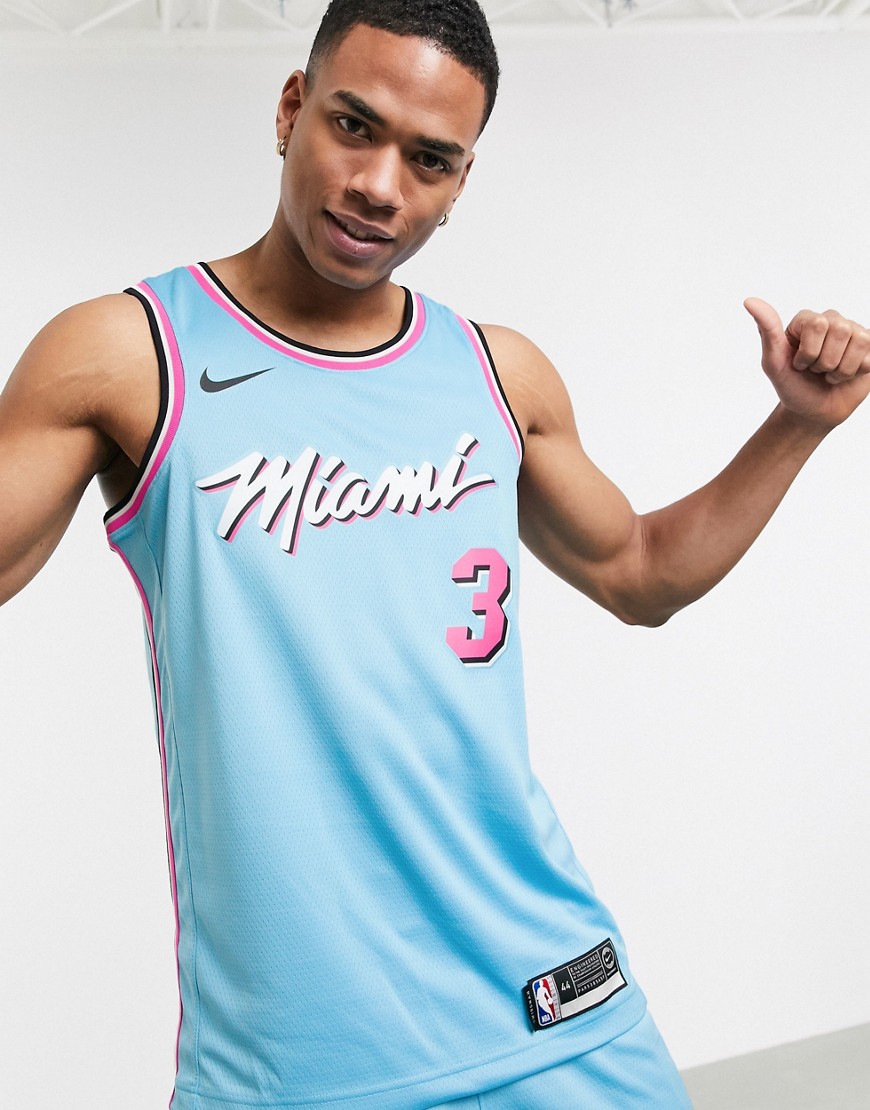 Nike Basketball – Miami Heat 'Dwayne Wade' NBA Swingman – Blått linne