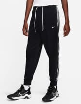 Nike heritage popper online polyknit joggers in black