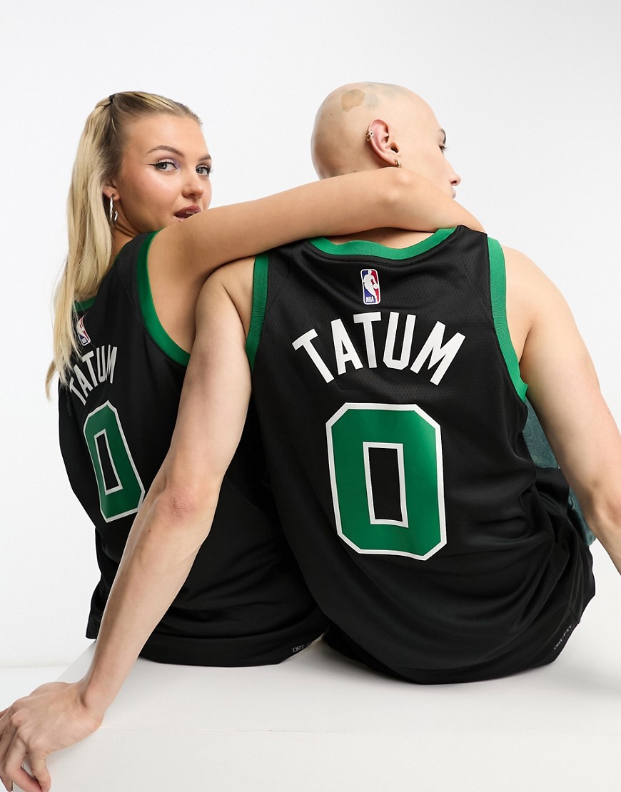 Nike Basketball NBA Boston Celtics Dri-FIT Jayson Tatum jersey vest in green-Black