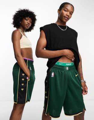 Nike Basketball NBA Boston Celtics Icon Swingman unisex shorts in pro green - ASOS Price Checker