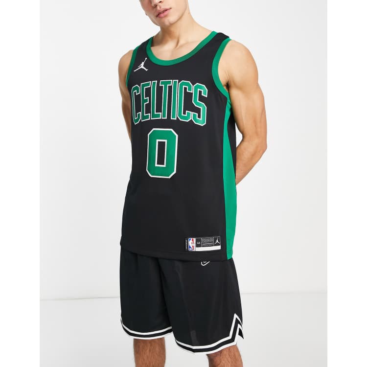 Mens Jayson Tatum #0 Boston Celtics Black Collection Rings Jersey