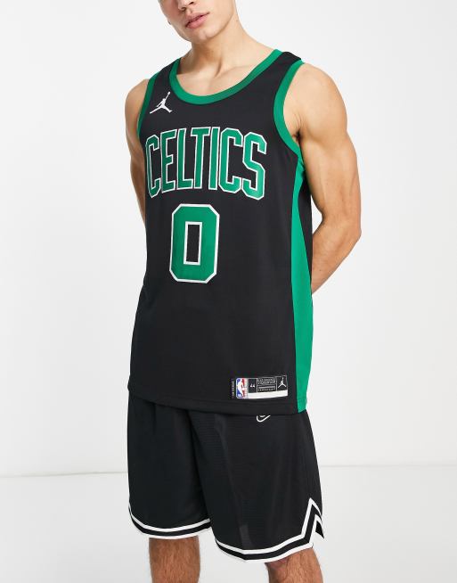 Nike Men's Boston Celtics Jayson Tatum #0 Black Dri-Fit Swingman Jersey, XXL