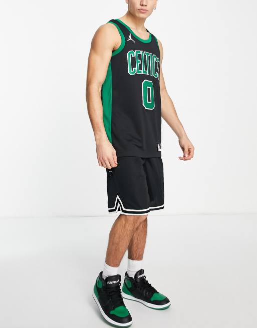 Black Jordan NBA Boston Celtics Tatum #0 Swingman Jersey