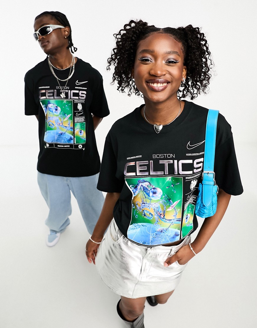 Nike Basketball NBA Boston Celtics Max 90 unisex back print graphic t-shirt in black