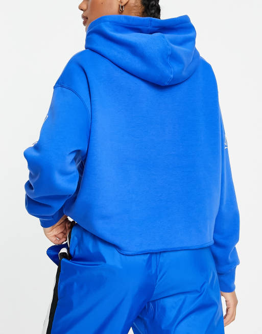 Nike Basketball NBA Brooklyn Nets cropped hoodie in blue, 2 of 4