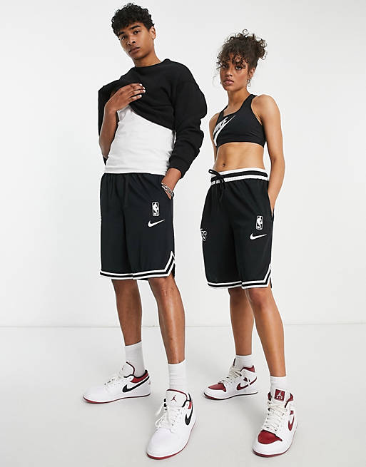 Asos Abbigliamento Pantaloni e jeans Shorts Pantaloncini NBA Brooklyn Nets Icon Edition Pantaloncini unisex neri 