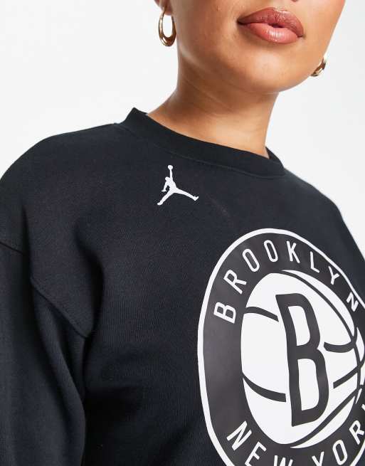 Nike Basketball - NBA Brooklyn Nets Statement - Pile girocollo nero, 3 di 4