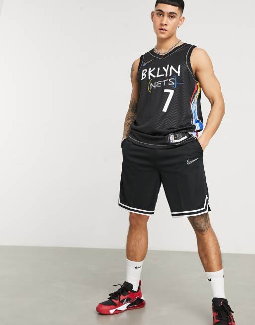 Nike Basketball Nba Brooklyn Nets Swingman Trikot In Schwarz Asos