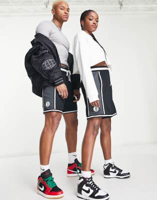 Nike Basketball NBA Brooklyn Nets unisex shorts in black and grey - ASOS Price Checker