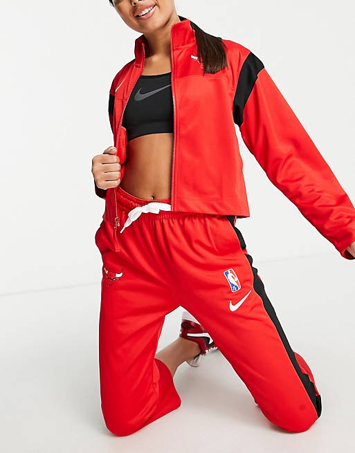 Nike Basketball NBA Chicago Bulls tracksuit joggers in red