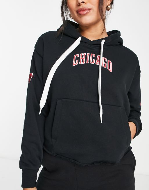 Nike Basketball NBA Chicago Bulls Cropped hoodie in zwart ASOS