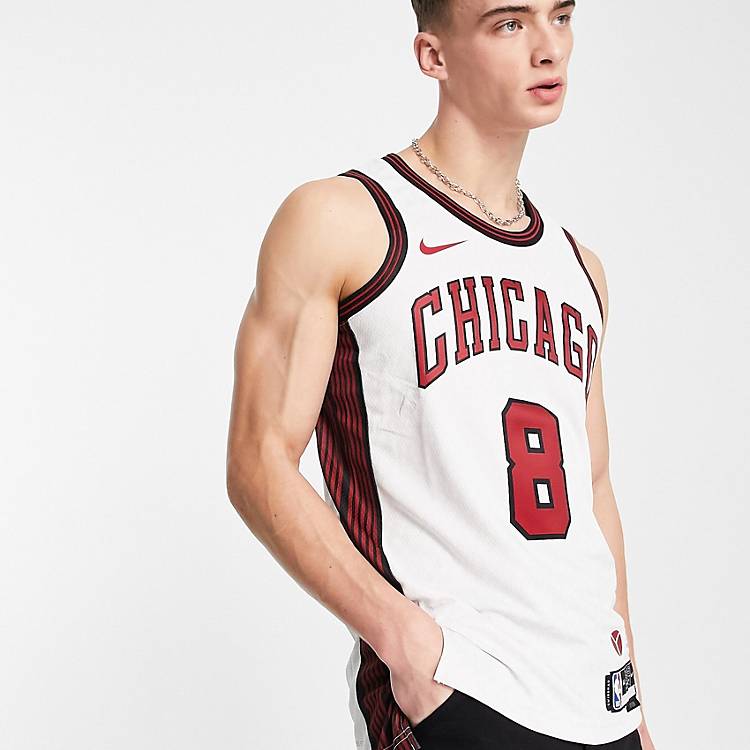 Verbinding verbroken Elektricien perspectief Nike Basketball NBA Chicago Bulls Dri-FIT City Edition jersey vest in white  | ASOS