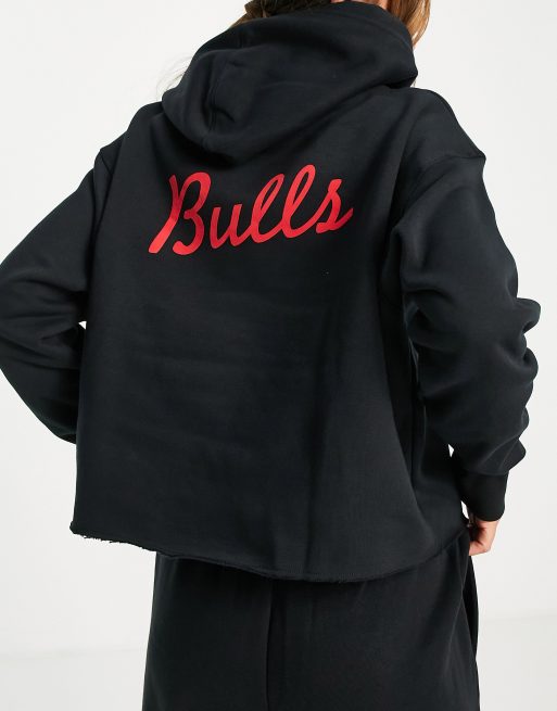 Nike Basketball NBA Chicago Bulls fleece hoodie in black