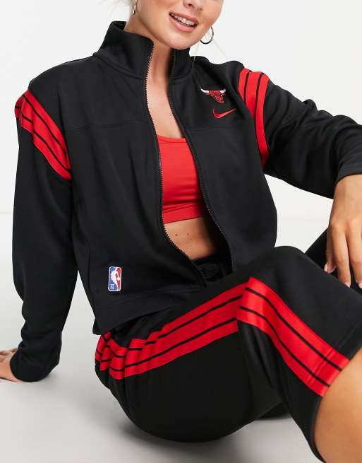 Nike Basketball NBA Chicago Bulls jacket in black