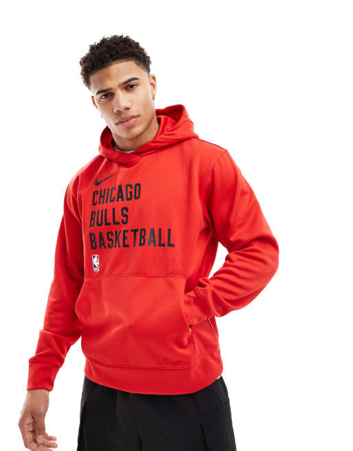 Nike Basketball – NBA Chicago Bulls Spotlight – Kapuzenpullover in Rot  